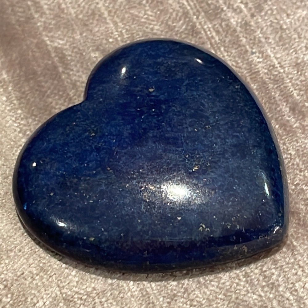 Lapis Lazuli Heart Gemstone Crystal Palmstone